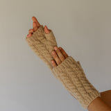 Fingerless Gloves // Almond