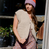 Button Vest  // Almond