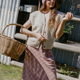 Button Vest  // Almond