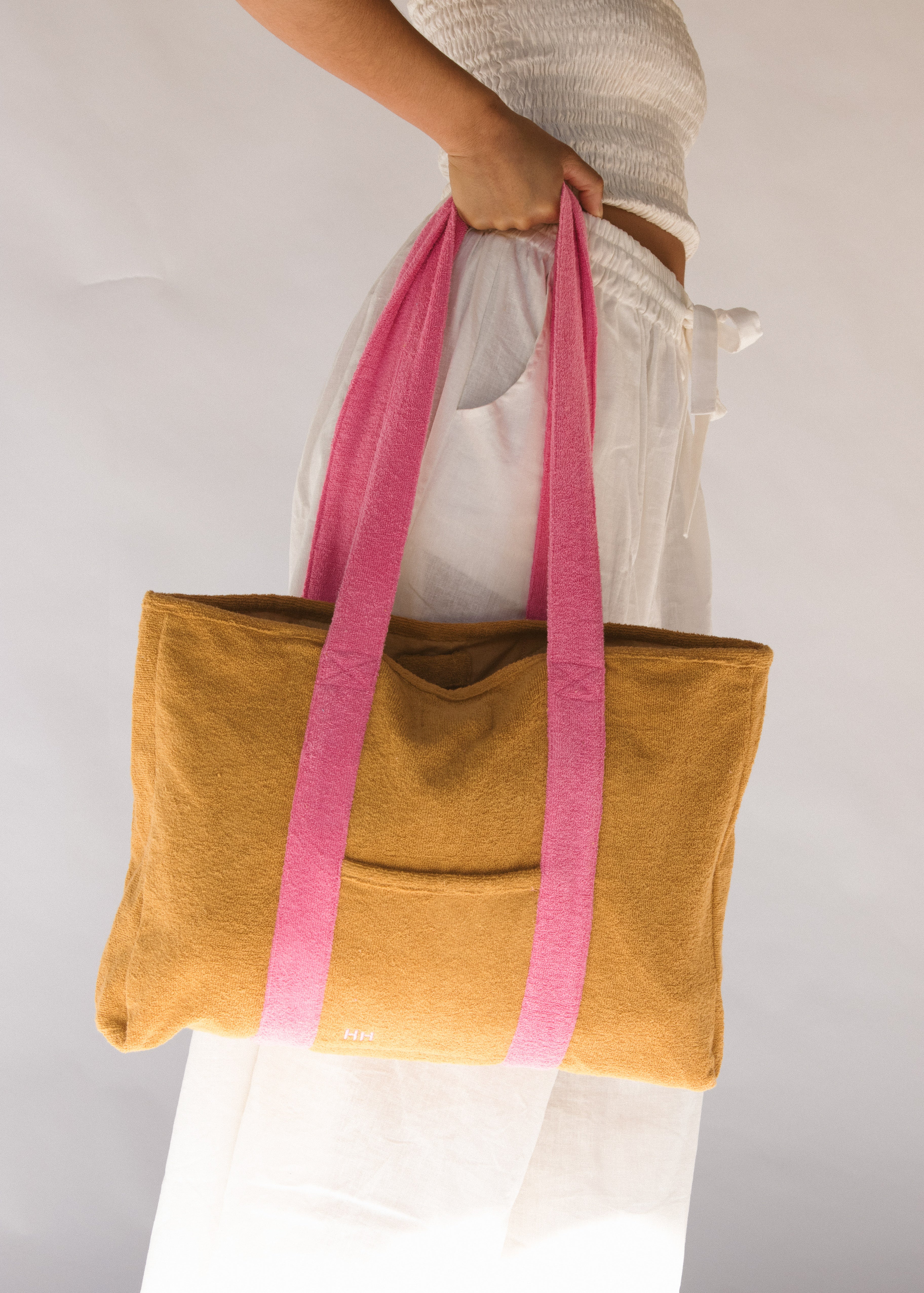 Hello Terry Tote Bag // Pink Caramel – Hobo and Hatch