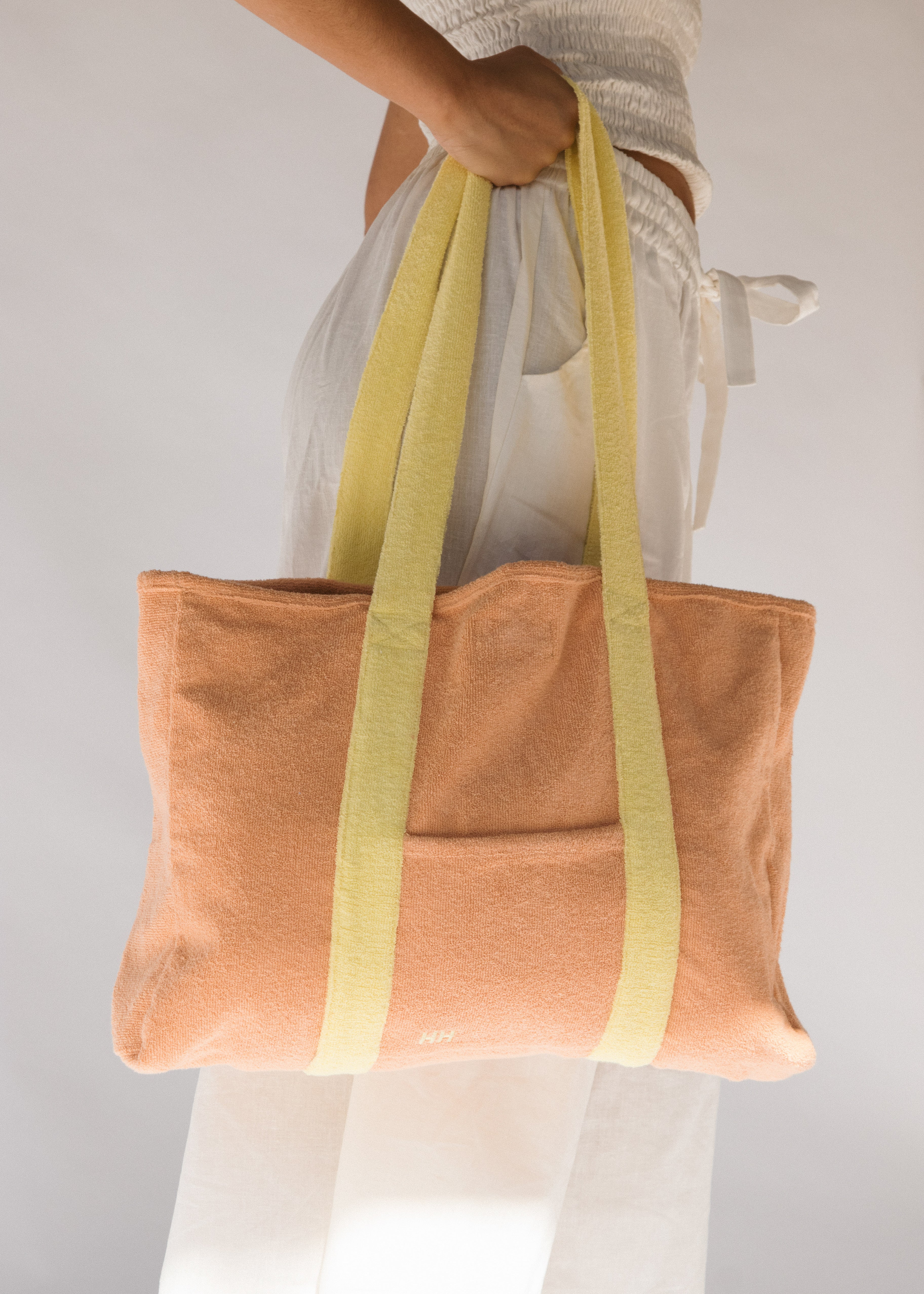 Hello Terry Tote Bag // Peachy Lemon – Hobo and Hatch