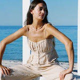 Pleat Cami // Sand