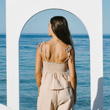 Pleat Cami // Sand