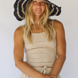 Janis Wide Brim Hat // Drift Stripe