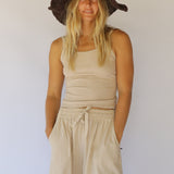 Janis Wide Brim Hat // Cocoa