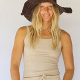 Janis Wide Brim Hat // Cocoa