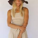 Janis Wide Brim Hat // Cocoa