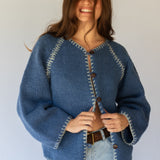 Heidelberg Cardigan // Pacific Blue