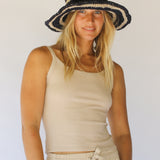 Polly Short Brim Hat // Drift Stripe