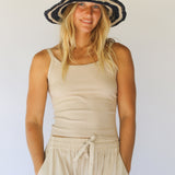 Polly Short Brim Hat // Drift Stripe