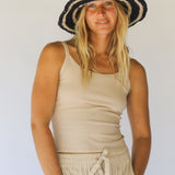 Polly Short Brim Hat // Drift Stripe