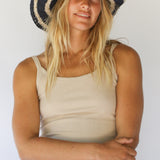 Polly Short Brim Hat // Drift Stripe