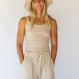 Polly Short Brim Hat // Natural