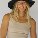 Polly Short Brim Hat // Noir