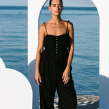 Pleat Cami // Black