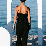 Pleat Cami // Black