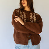 Spiral Cardigan // Warm Choc