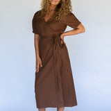 Estelle Wrap Dress // Cocoa