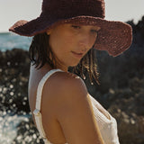 Polly Short Brim Hat // Merlot