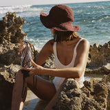Polly Short Brim Hat // Merlot
