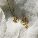 Plutus Coin Hoops // Gold