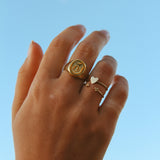 She Sails Free Signet Ring // Gold