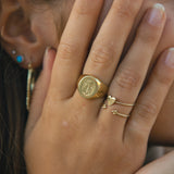 She Sails Free Signet Ring // Gold