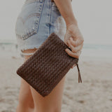 Baby Basic Clutch // Woven Mahogany